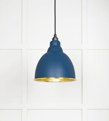 From The Anvil Hammered Brass Brindley Pendant In Upstream