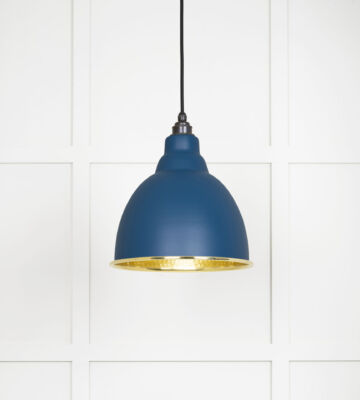 From The Anvil Hammered Brass Brindley Pendant in Upstream