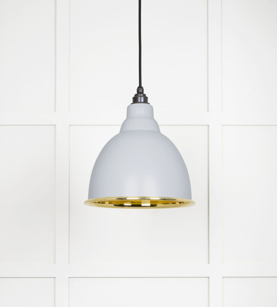 From The Anvil Smooth Brass Brindley Pendant in Birch - Image 3