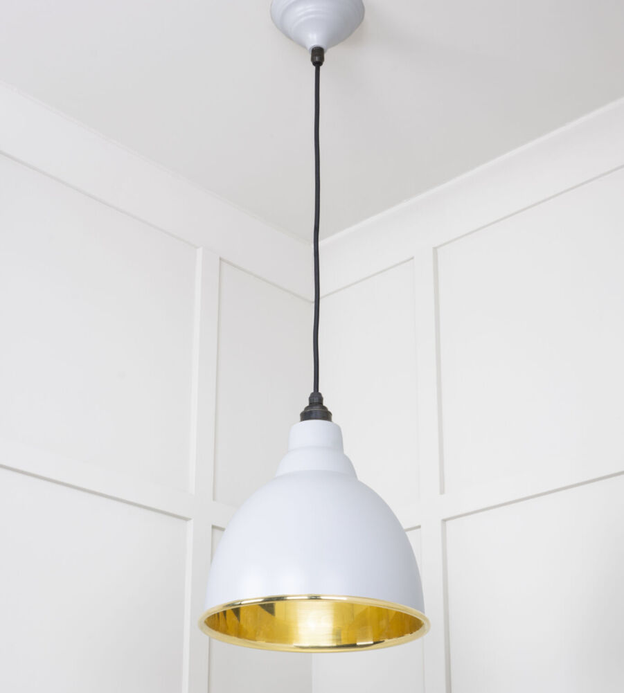 From The Anvil Smooth Brass Brindley Pendant in Birch - Image 4