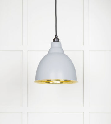 From The Anvil Smooth Brass Brindley Pendant In Birch