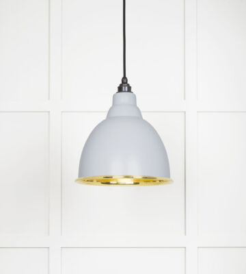 From The Anvil Smooth Brass Brindley Pendant in Birch