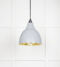 From The Anvil Smooth Brass Brindley Pendant in Birch