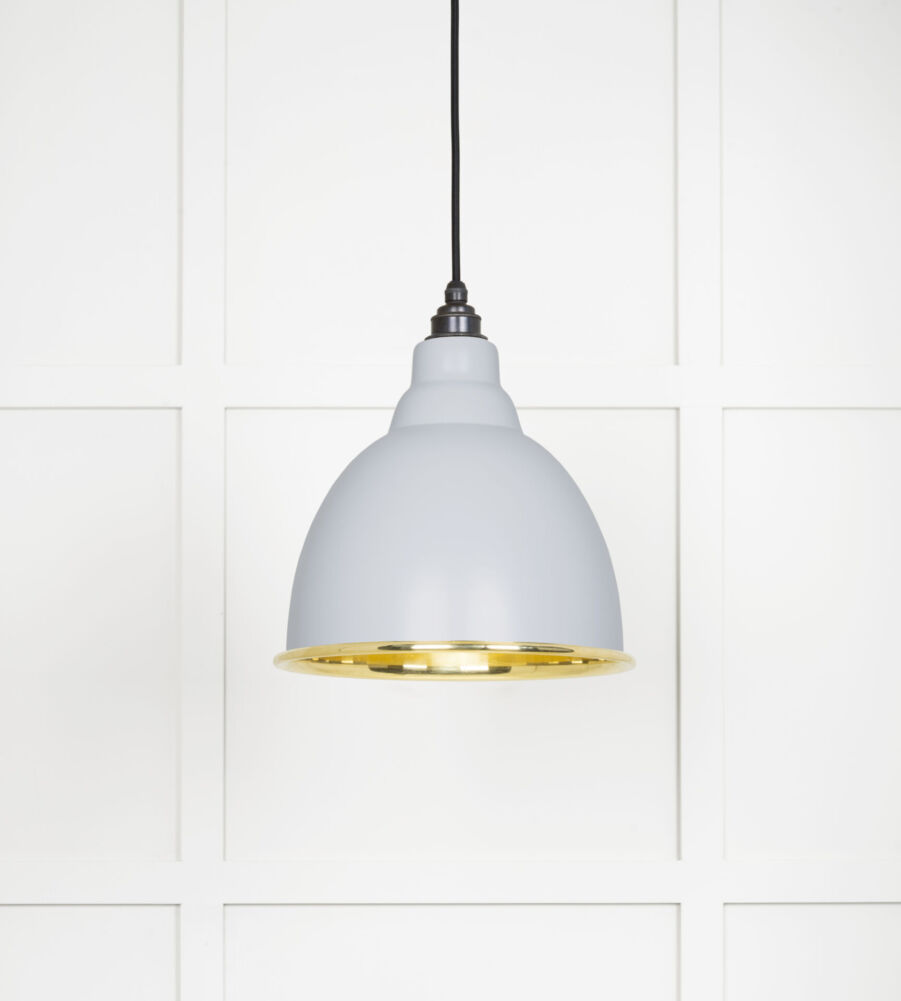 From The Anvil Smooth Brass Brindley Pendant in Birch