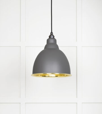 From The Anvil Smooth Brass Brindley Pendant in Bluff
