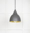 From The Anvil Smooth Brass Brindley Pendant in Bluff