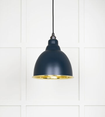 From The Anvil Smooth Brass Brindley Pendant In Dusk