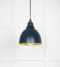 From The Anvil Smooth Brass Brindley Pendant in Dusk