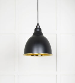 From The Anvil Smooth Brass Brindley Pendant in Elan Black - Image 3