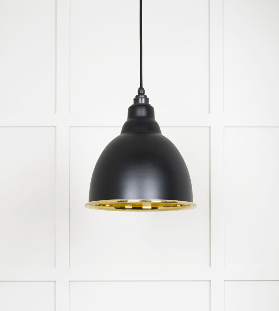 From The Anvil Smooth Brass Brindley Pendant in Elan Black - Image 3