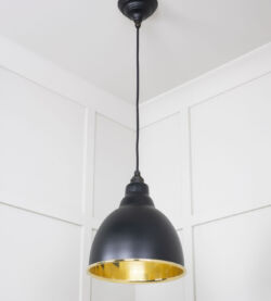 From The Anvil Smooth Brass Brindley Pendant in Elan Black - Image 4