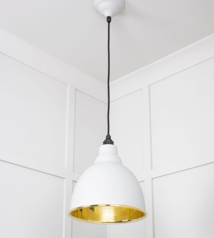 From The Anvil Smooth Brass Brindley Pendant in Flock - Image 4