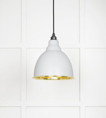 From The Anvil Smooth Brass Brindley Pendant In Flock
