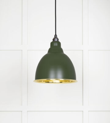 From The Anvil Smooth Brass Brindley Pendant In Heath