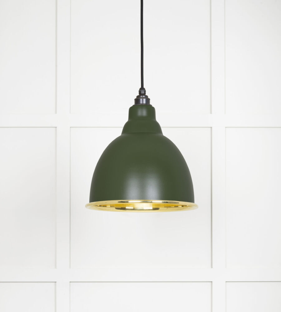 From The Anvil Smooth Brass Brindley Pendant in Heath