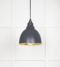 From The Anvil Smooth Brass Brindley Pendant in Slate