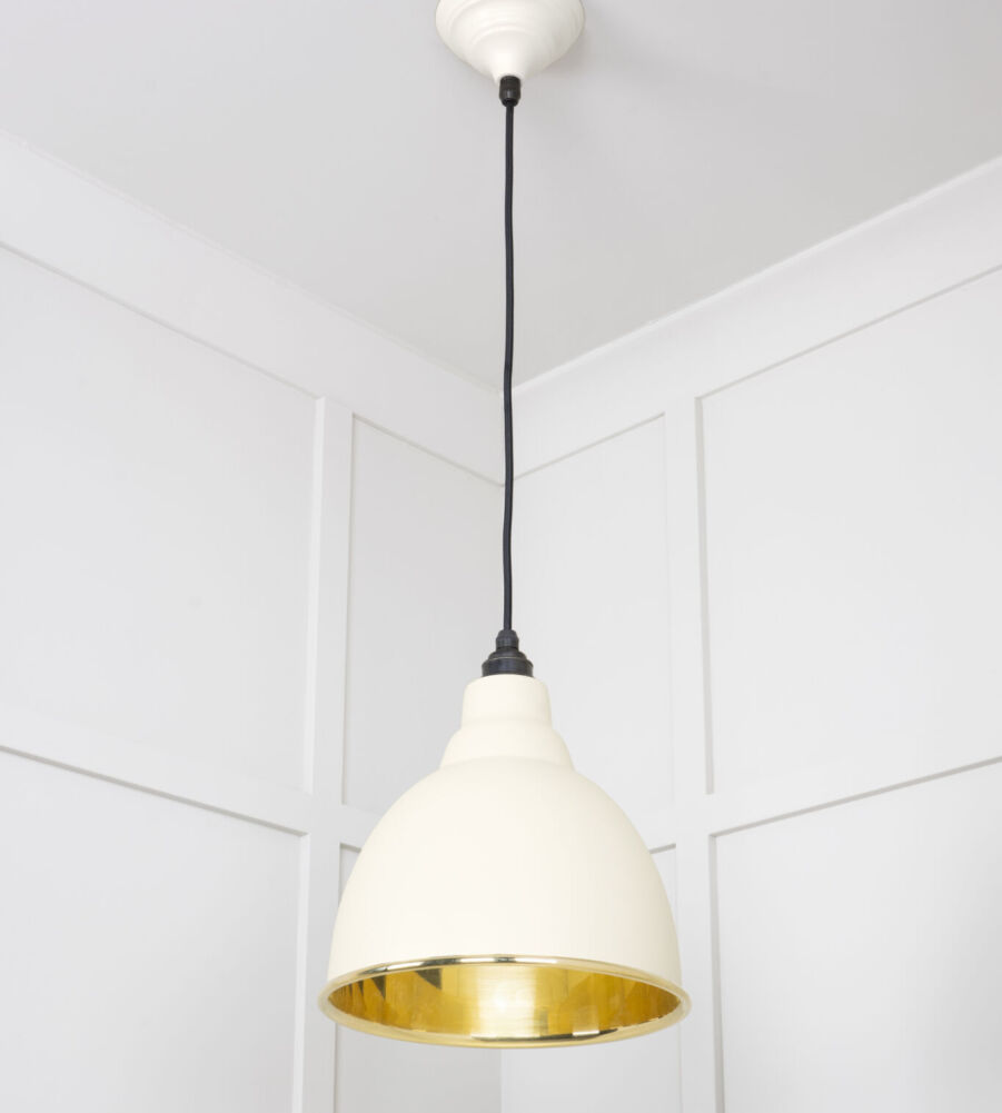 From The Anvil Smooth Brass Brindley Pendant in Teasel - Image 4