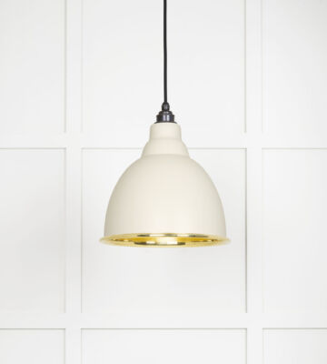 From The Anvil Smooth Brass Brindley Pendant In Teasel