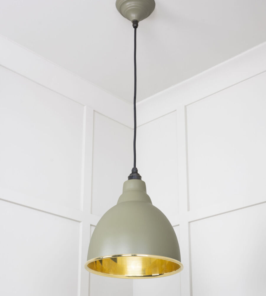 From The Anvil Smooth Brass Brindley Pendant in Tump - Image 4