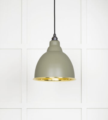 From The Anvil Smooth Brass Brindley Pendant In Tump