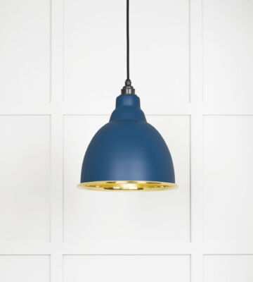 From The Anvil Smooth Brass Brindley Pendant In Upstream