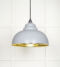 From The Anvil Hammered Brass Harborne Pendant in Birch