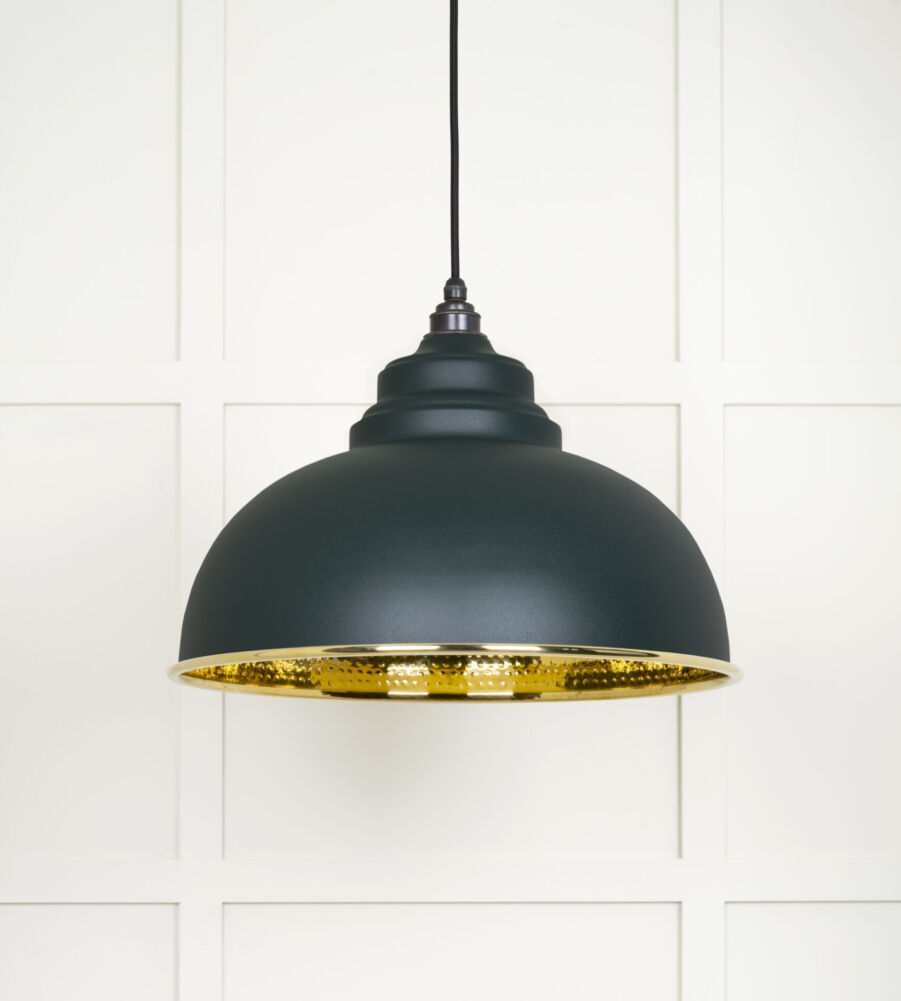 From The Anvil Hammered Brass Harborne Pendant in Dingle - Image 3