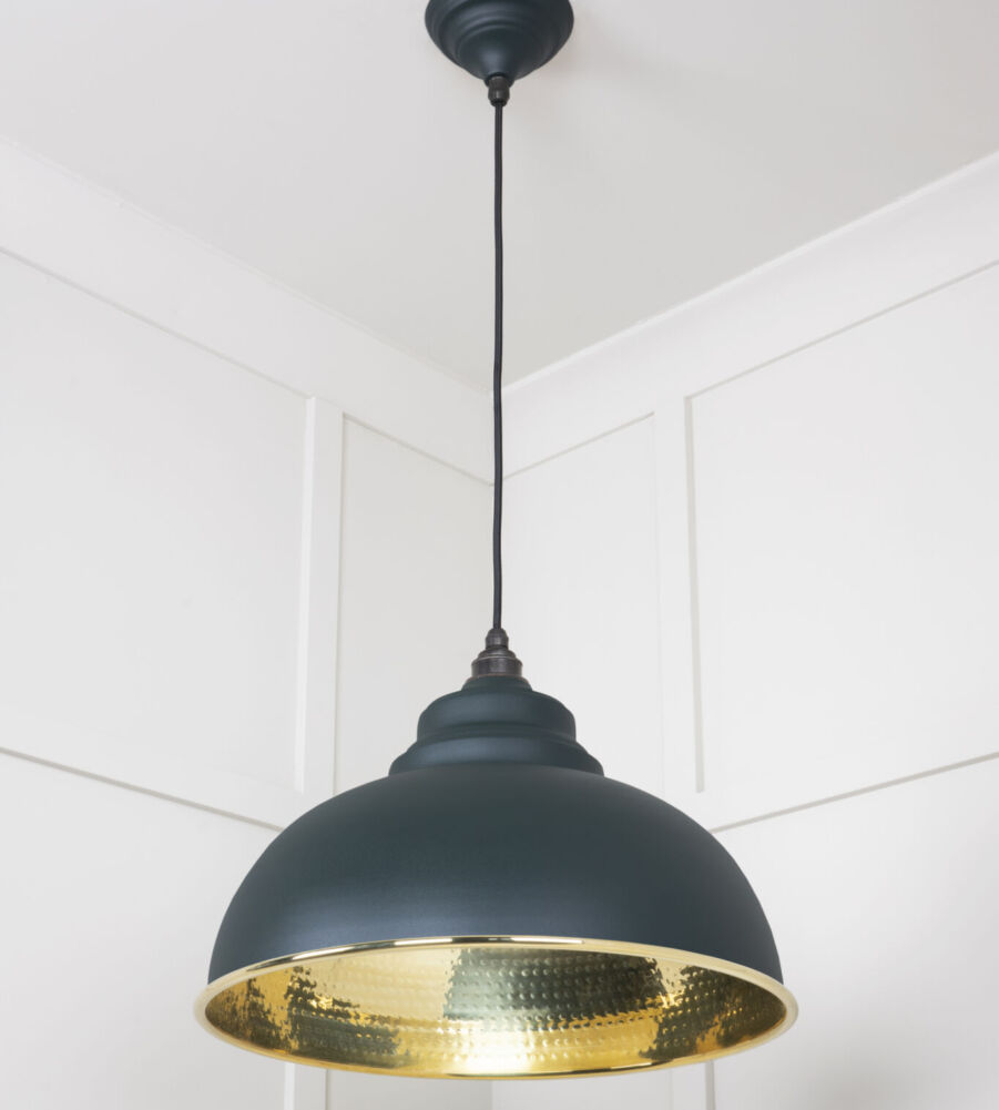 From The Anvil Hammered Brass Harborne Pendant in Dingle - Image 4
