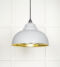 From The Anvil Hammered Brass Harborne Pendant in Flock