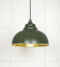 From The Anvil Hammered Brass Harborne Pendant in Heath
