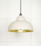 From The Anvil Hammered Brass Harborne Pendant in Teasel