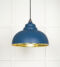 From The Anvil Hammered Brass Harborne Pendant in Upstream