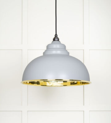 From The Anvil Smooth Brass Harborne Pendant In Birch