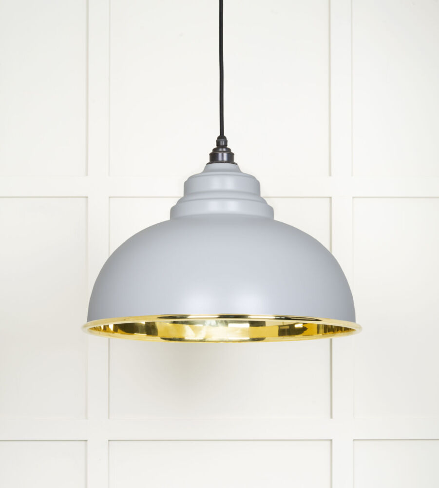 From The Anvil Smooth Brass Harborne Pendant in Birch