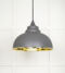 From The Anvil Smooth Brass Harborne Pendant in Bluff