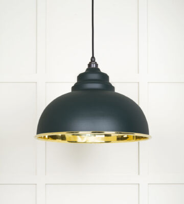 From The Anvil Smooth Brass Harborne Pendant In Dingle