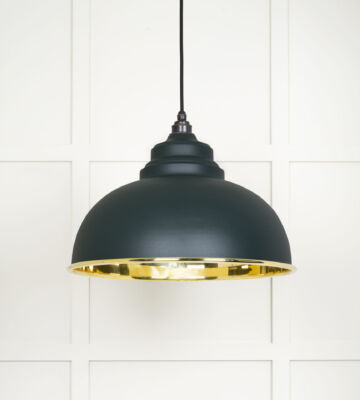 From The Anvil Smooth Brass Harborne Pendant in Dingle