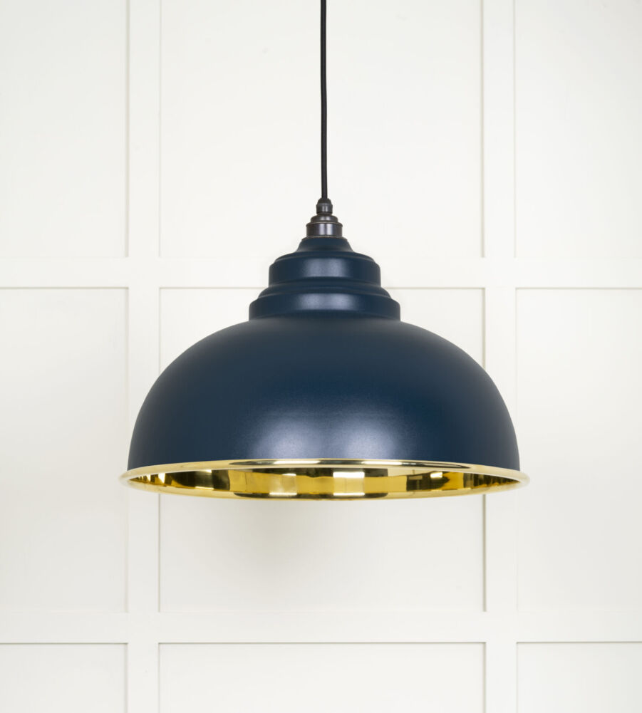 From The Anvil Smooth Brass Harborne Pendant in Dusk - Image 3