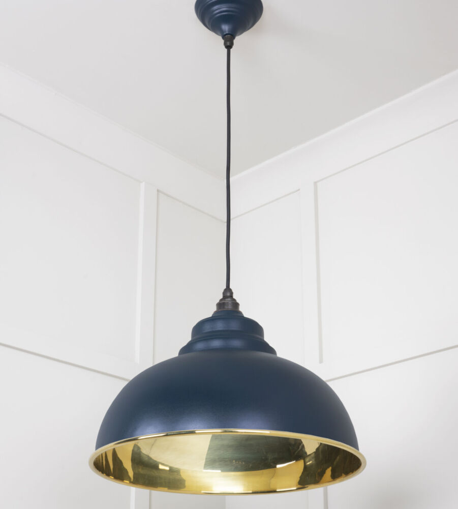 From The Anvil Smooth Brass Harborne Pendant in Dusk - Image 4