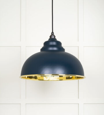 From The Anvil Smooth Brass Harborne Pendant In Dusk