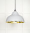 From The Anvil Smooth Brass Harborne Pendant in Flock