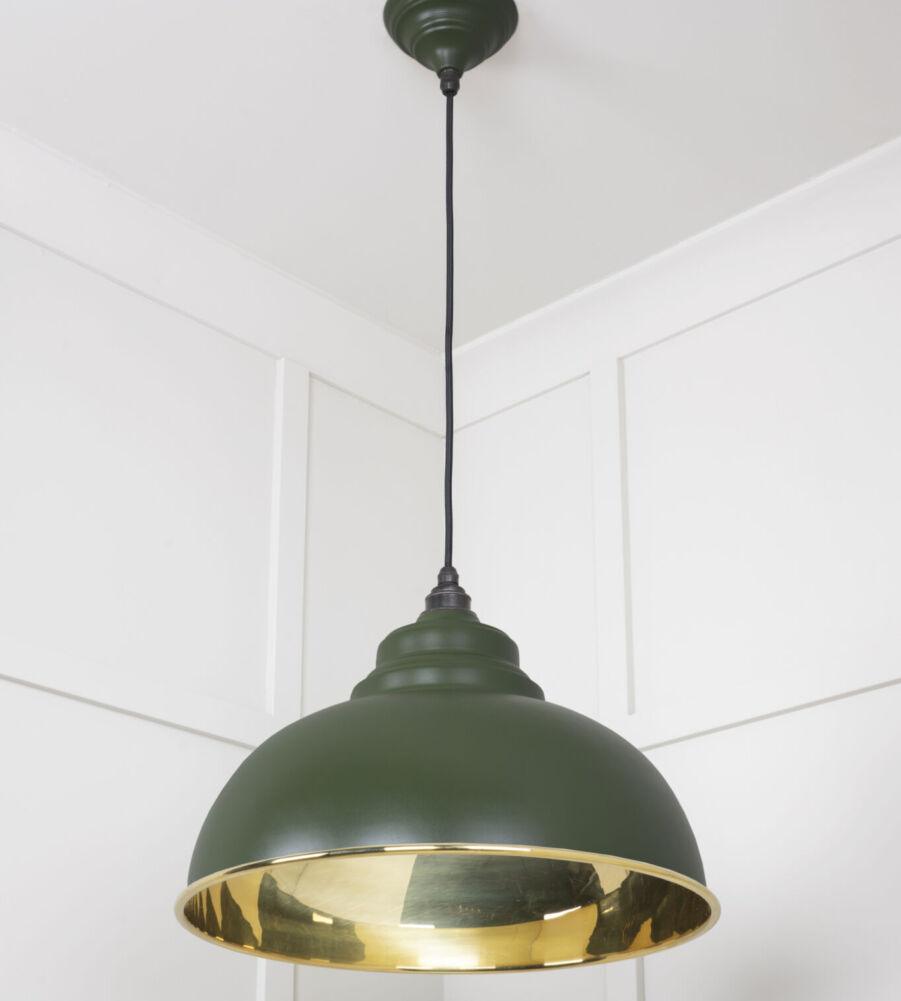 From The Anvil Smooth Brass Harborne Pendant in Heath - Image 4