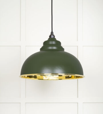 From The Anvil Smooth Brass Harborne Pendant In Heath