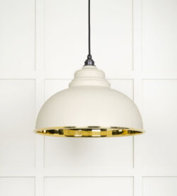 From The Anvil Smooth Brass Harborne Pendant in Teasel - Image 3