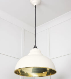 From The Anvil Smooth Brass Harborne Pendant in Teasel - Image 4