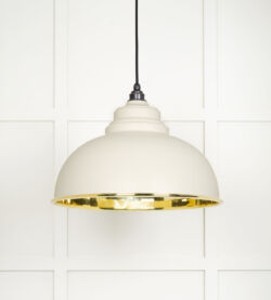 From The Anvil Smooth Brass Harborne Pendant in Teasel