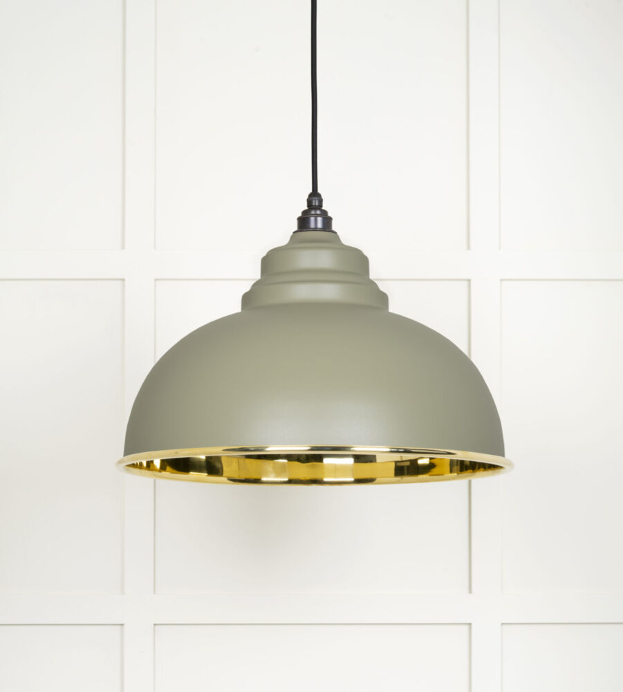 From The Anvil Smooth Brass Harborne Pendant in Tump - Image 3