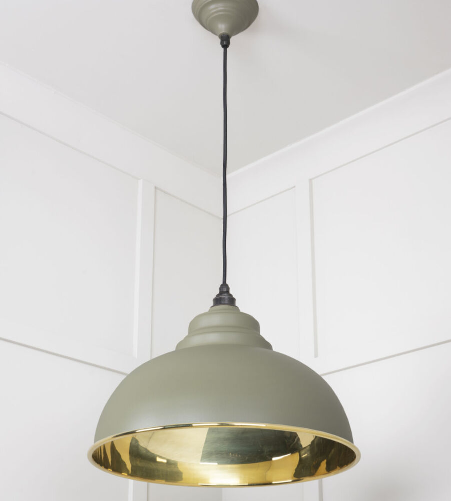 From The Anvil Smooth Brass Harborne Pendant in Tump - Image 4