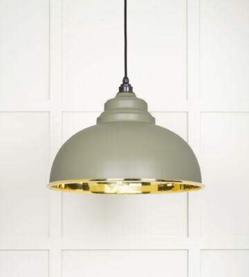 From The Anvil Smooth Brass Harborne Pendant In Tump