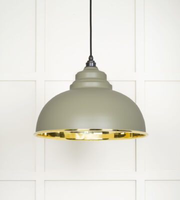 From The Anvil Smooth Brass Harborne Pendant in Tump